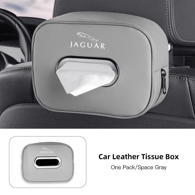 Premium Leather Tissue Holder for Jaguar