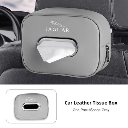Premium Leather Tissue Holder for Jaguar