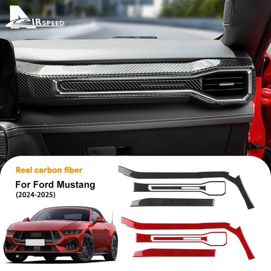 Real Carbon Fiber Console Trim for Mustang GT 2024-2026 – Car Accessories | MotorWorld Marketplace