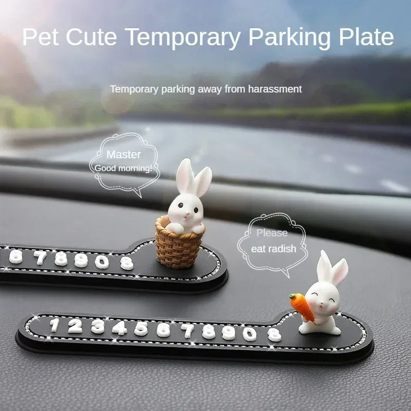Cartoon Bunny Parking Card Set – Pro Temporary Stop Sign – Car Accessories | MotorWorld Marketplace