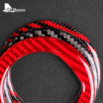 Carbon Fiber Steering Wheel Sticker for Smart 451 Fortwo