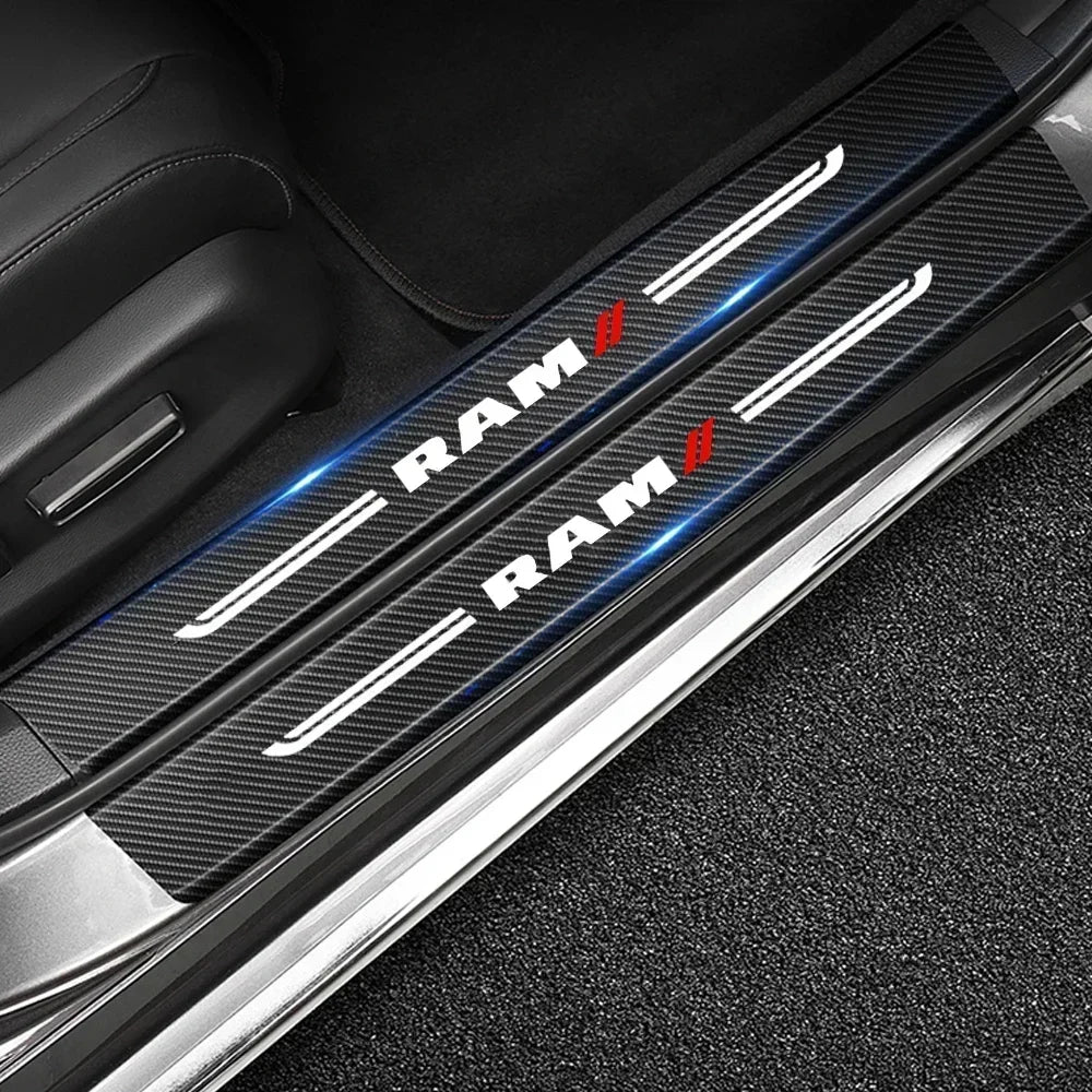 Carbon Fiber Door Sill Scuff Plate for Ram – Durable Upgrade