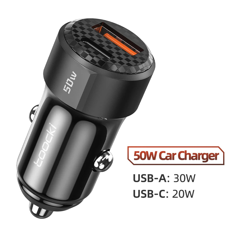 50W QC PD 3.0 USB-C Car Charger, Fast Charge 4.0 50W Black – Car Accessories | MotorWorld Marketplace