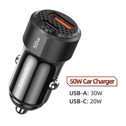 50W QC PD 3.0 USB-C Car Charger, Fast Charge 4.0 50W Black – Car Accessories | MotorWorld Marketplace