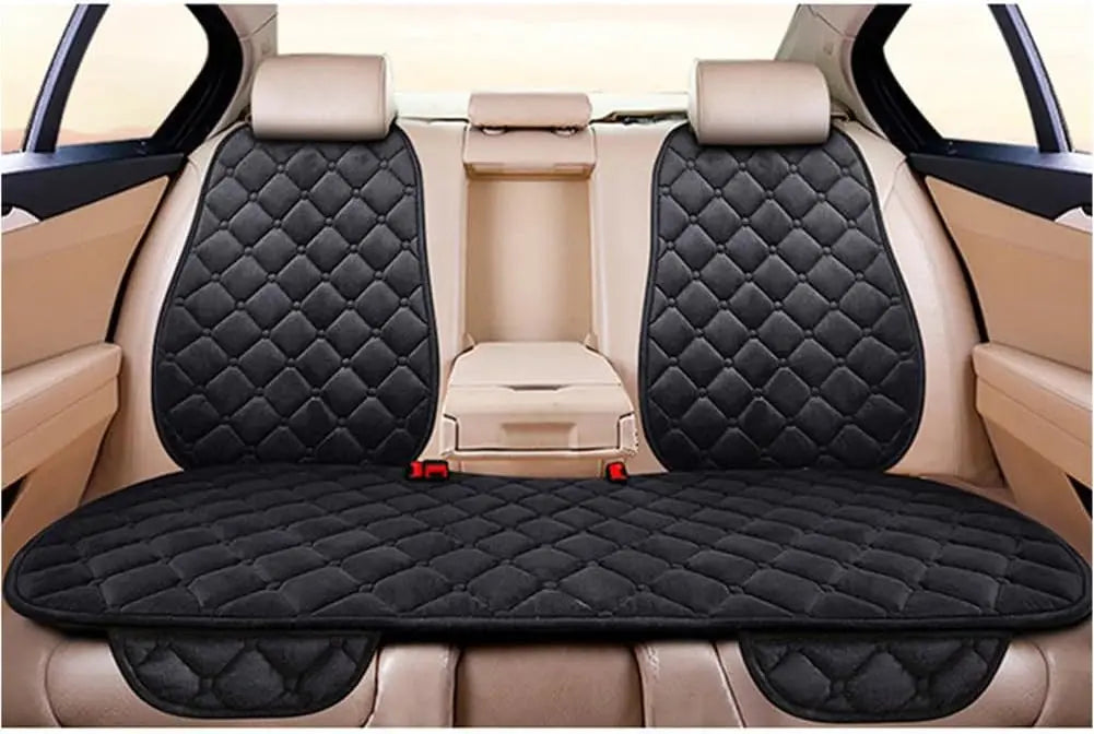 Plush Winter Car Seat Cushion Set – Ultra Soft, Antifreeze, 3pcs BLACK BROWN – Car Accessories | MotorWorld Marketplace