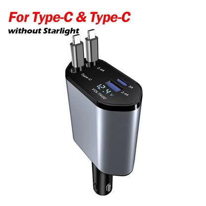 Starlight 120W 4-in-1 Retractable USB-C Car Charger, Pro-Grade Dual-TypeC-C1 – Car Accessories | MotorWorld Marketplace