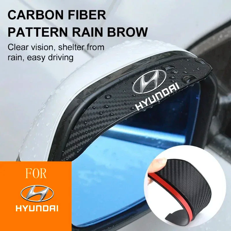 Carbon Fiber Mirror Rain Eyebrow for Hyundai