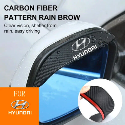 Carbon Fiber Mirror Rain Eyebrow for Hyundai