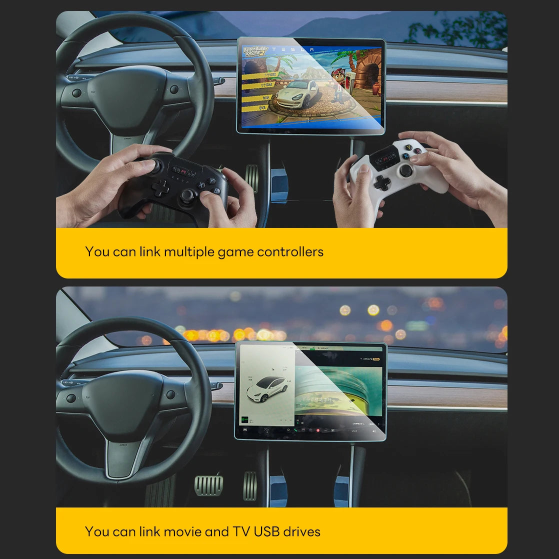 Tesla Model Y/3 Glovebox USB Hub Type-C Splitter Dock