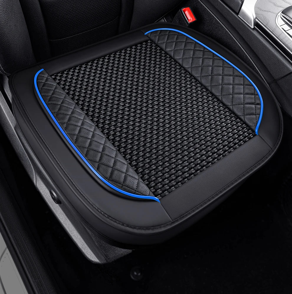 Housse de siège auto universelle en cuir PU, soie glacée, antidérapante, de luxe