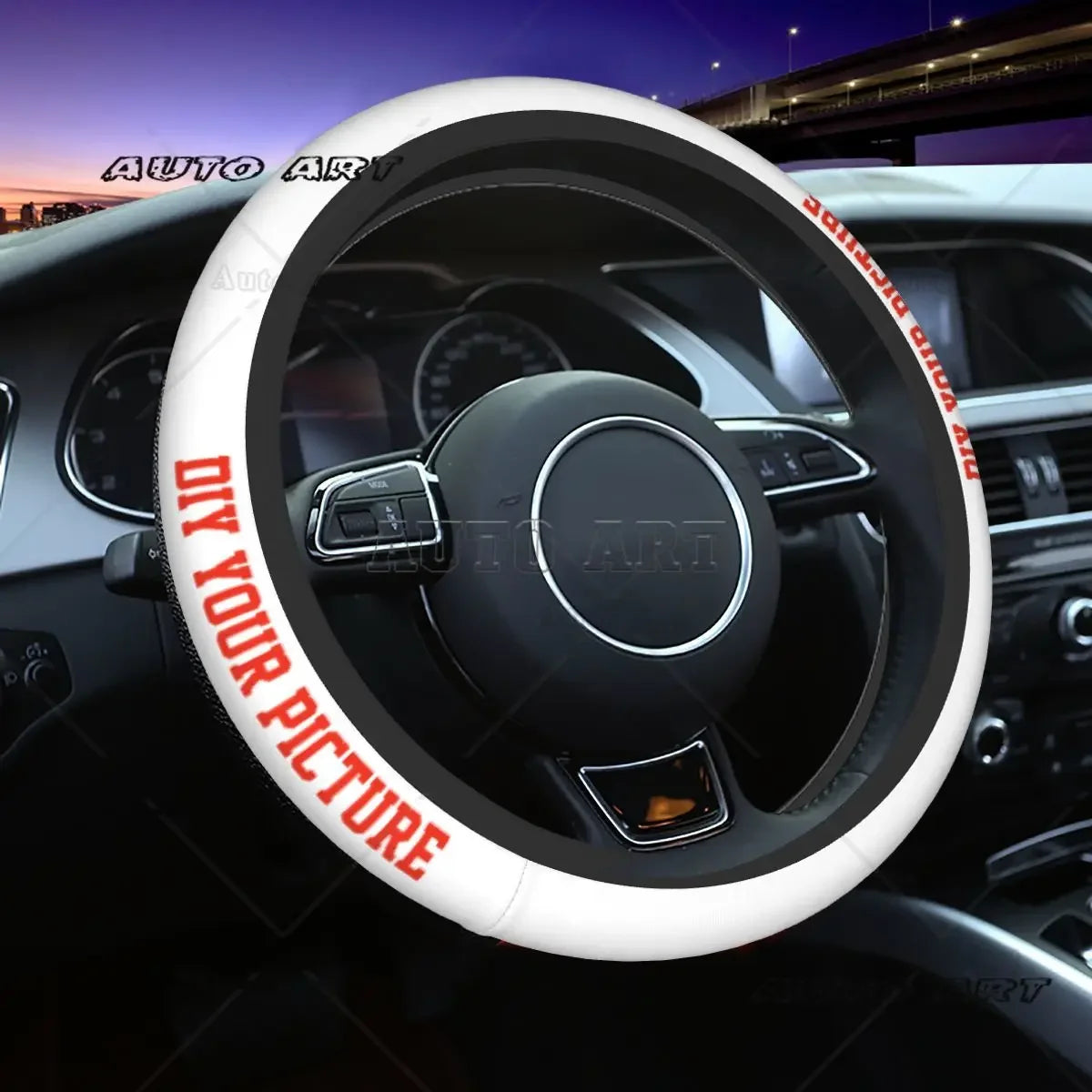 Custom DIY Steering Wheel Cover - Personalized Print & Protection