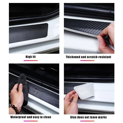 Protection de seuil de porte en fibre de carbone pour Ford F150 2023