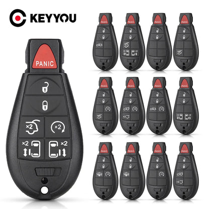 Coque de clé intelligente KEYYOU pour Chrysler Dodge Jeep 2-7 boutons