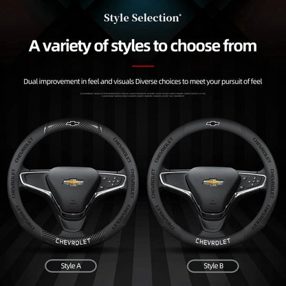 Housse de volant en daim et fibre de carbone pour Chevrolet Cruze Bolt