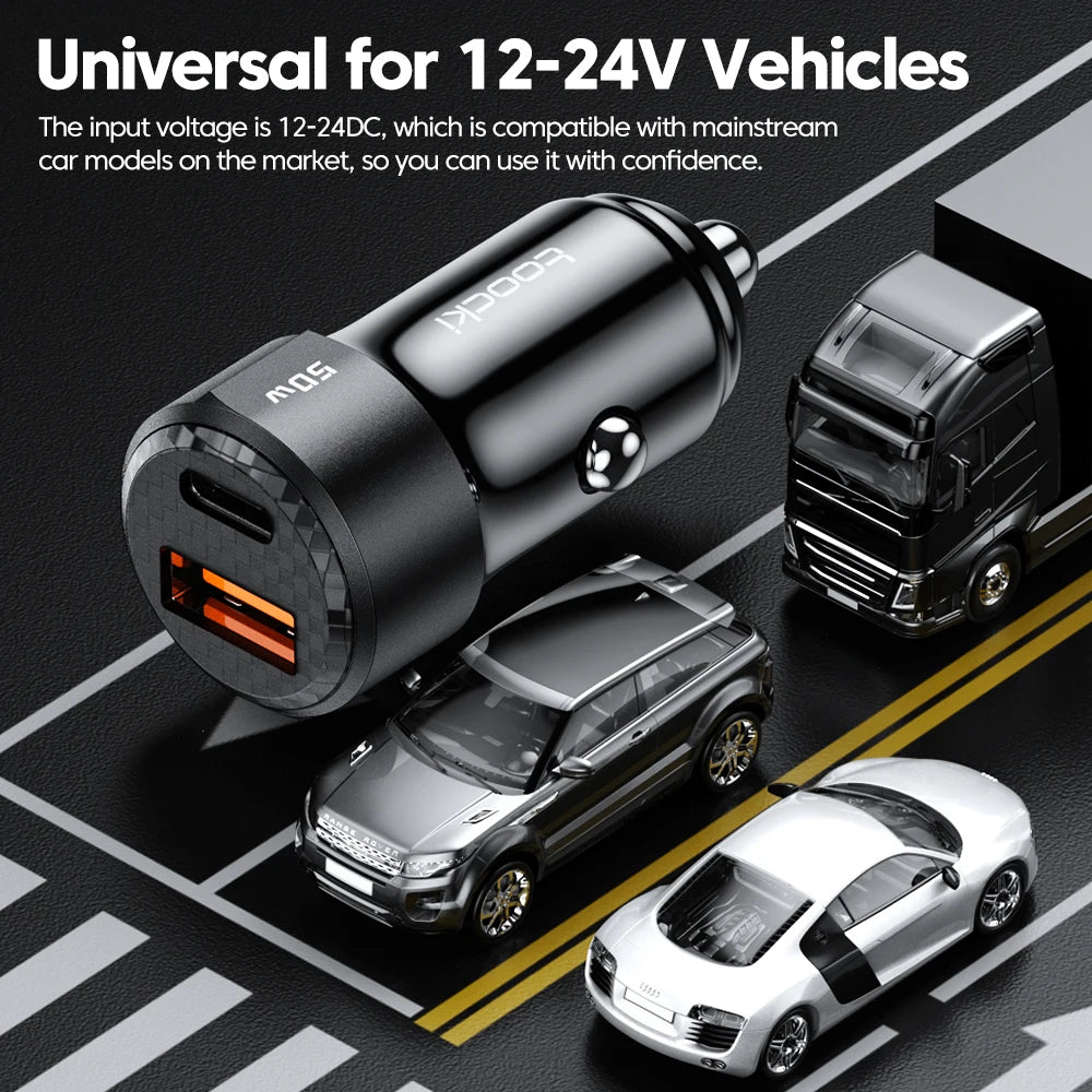 50W QC PD 3.0 USB-C Car Charger, Fast Charge 4.0 – Car Accessories | MotorWorld Marketplace