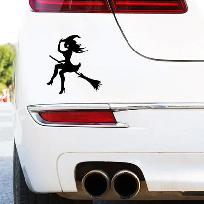 Witch Broom Halloween Vinyl Decal for Car & More – Car Accessories | MotorWorld Marketplace