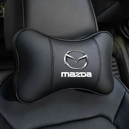 Premium Leather Neck Pillow for Mazda