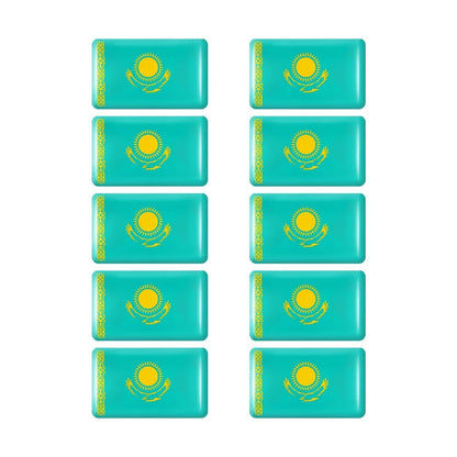 10pcs Epoxy Flag Badge Decals UAE, NL, RU, BR, IT, TH