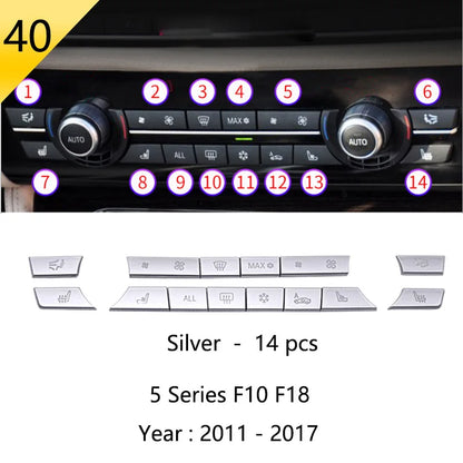 BMW F10 F18 Interior Button Panel Trim Stainless Steel Cover 40 Type – Car Accessories | MotorWorld Marketplace