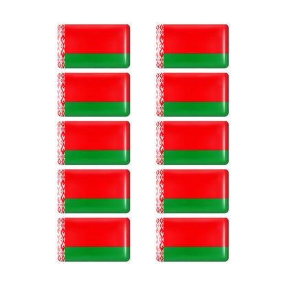 10pcs Epoxy Flag Badge Decals UAE, NL, RU, BR, IT, TH