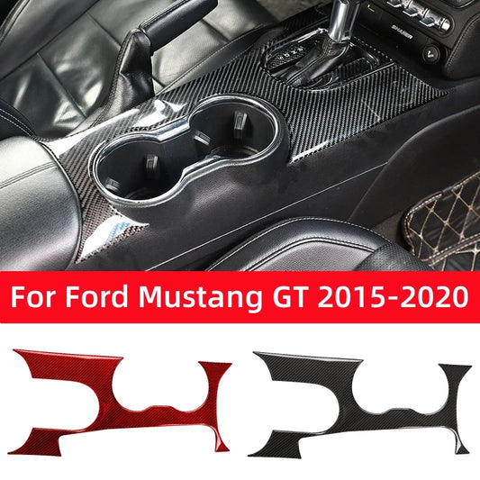Carbon Fiber Gear Shift Panel Trim for Mustang GT 15-21