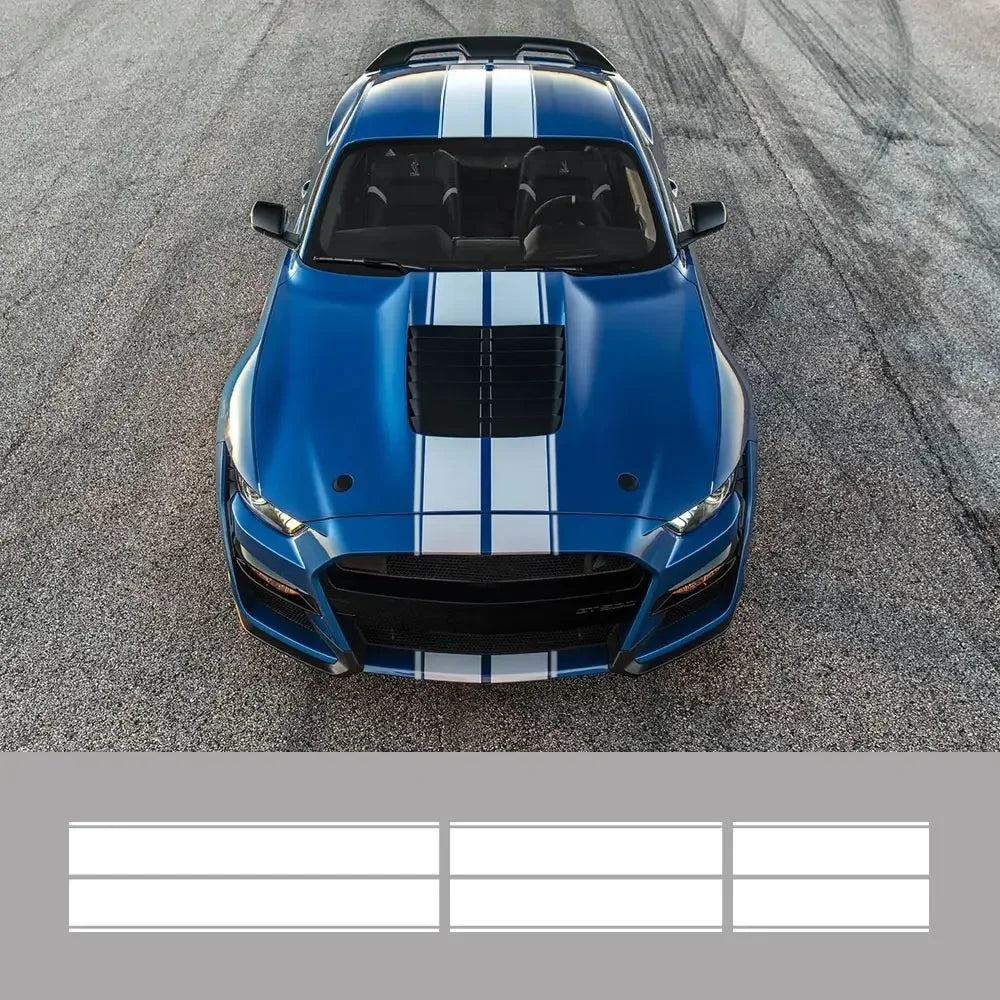 Mustang EcoBoost Shelby GT Hood & Roof Stripe Decal Set – Car Accessories | MotorWorld Marketplace