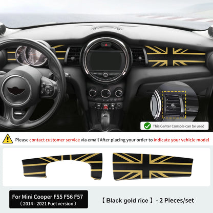 Premium ABS Leather Dashboard Shell for Mini F55/F56/F57 Black gold rice – Car Accessories | MotorWorld Marketplace