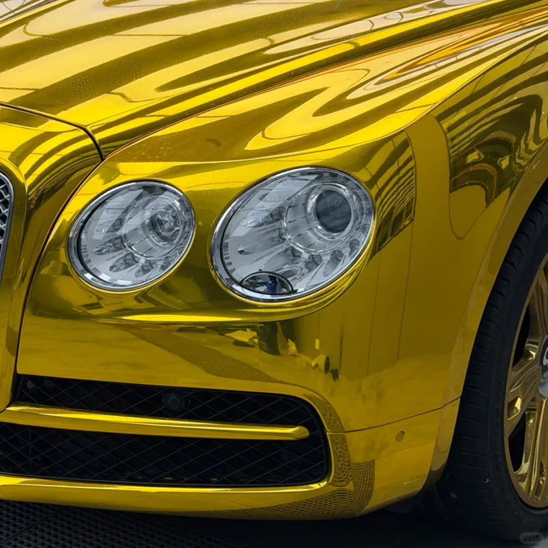 Gloss Chrome Gold Vinyl Wrap – Self-Adhesive, Bubble Free – Car Accessories | MotorWorld Marketplace