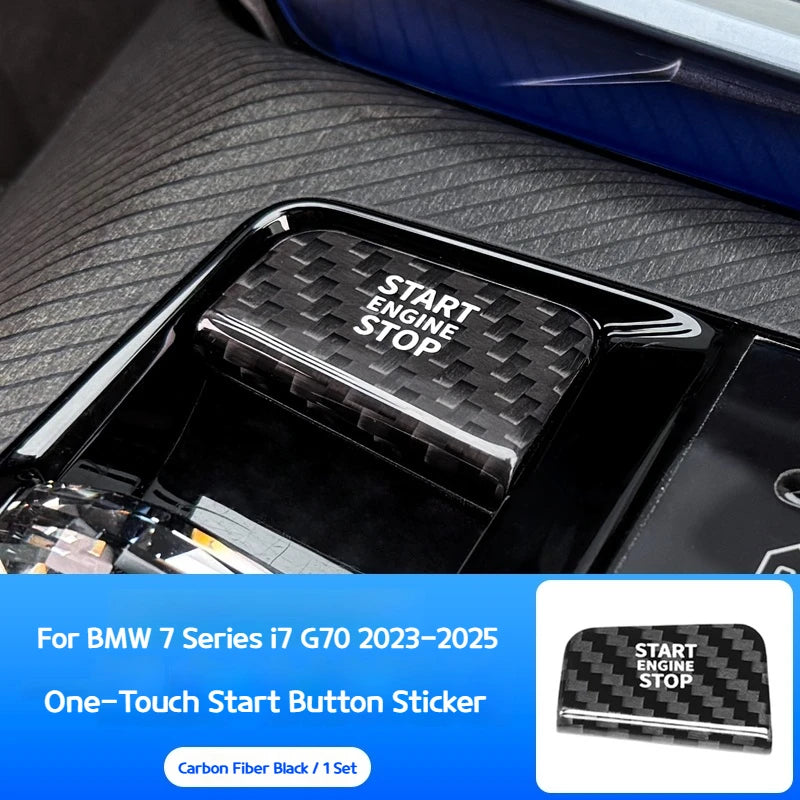 BMW G45/G60/G70 2023-26 Carbon Start Button Cover Decor B Carbon fiber G70 – Car Accessories | MotorWorld Marketplace