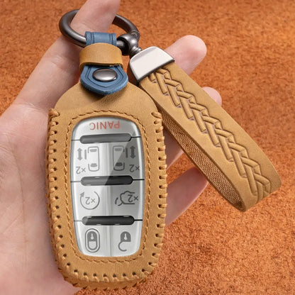 Funda de cuero premium para llavero de Chrysler Voyager/Pacifica