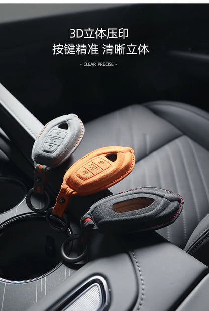 Premium Suede Key Case for Lamborghini Urus & Revuelto
