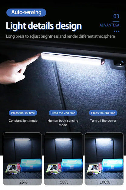 Lampe de voiture rechargeable USB SEAMETAL avec capteur à induction automatique