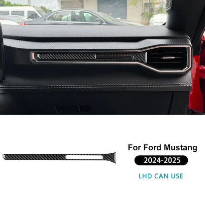 Real Carbon Fiber Console Trim for Mustang GT 2024-2026 Type A For LHD Black – Car Accessories | MotorWorld Marketplace