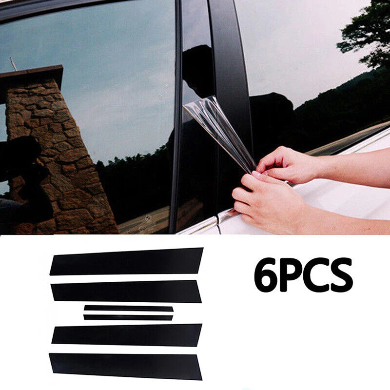 6Pcs Glossy Black Pillar Trim for Honda Civic 06-11 Sedan – Car Accessories | MotorWorld Marketplace