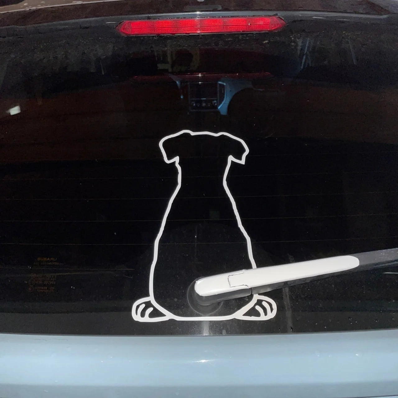 Cute Dog Wiggling Tail Rear Wiper Decal – Waterproof Vinyl – Car Accessories | MotorWorld Marketplace
