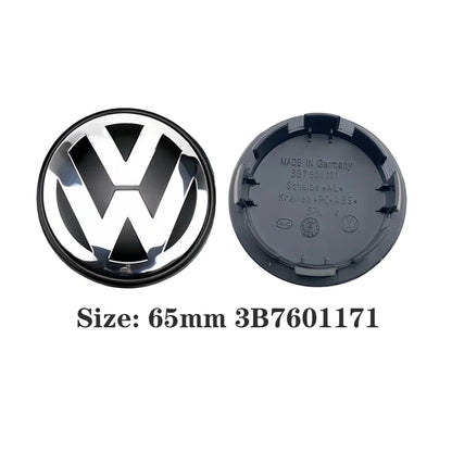 (NOT SOLD TO USA) VW 3B7601171 Wheel Center Caps 4pcs 55-76mm/2.17"-2.99" ABS Badge