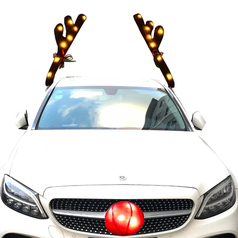 LED Reindeer Antler Kit – Festive Car & Truck Decoration