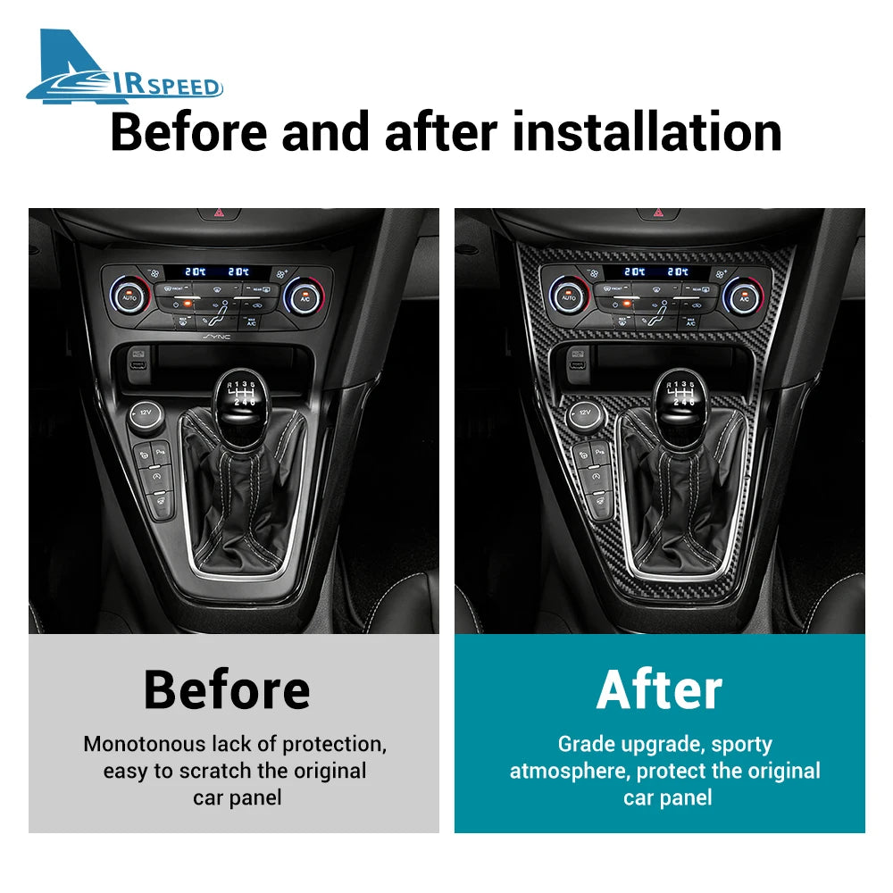 Real Carbon Fiber Gear Shift Panel Sticker For Focus 15-18 – Car Accessories | MotorWorld Marketplace