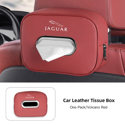 Premium Leather Tissue Holder for Jaguar