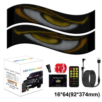 App-Controlled LED Devil Eye Sign, Programmable, USB, Truck 16x64LED9x37CM-2PCS – Car Accessories | MotorWorld Marketplace