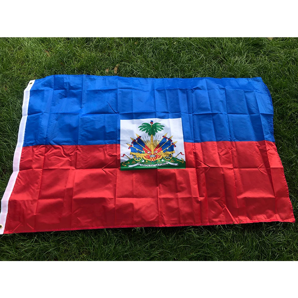 Haiti Double-Sided Car Window Flag 8x12cm