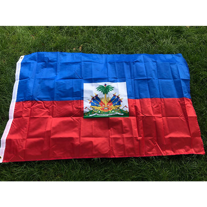 Haiti Double-Sided Car Window Flag 8x12cm