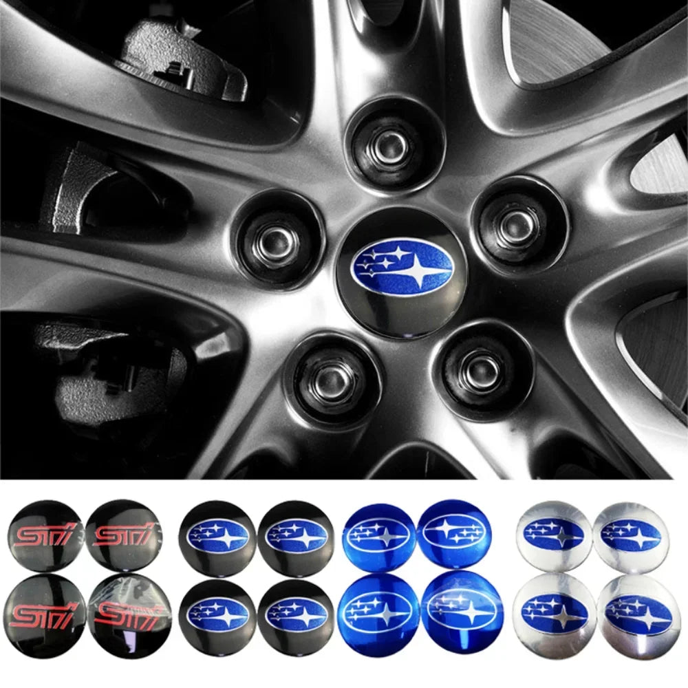 (NOT SOLD TO EUROPE) 4PCS 56/60mm Hub Covers Decals for Subaru WRX STI BRZ – Car Accessories | MotorWorld Marketplace