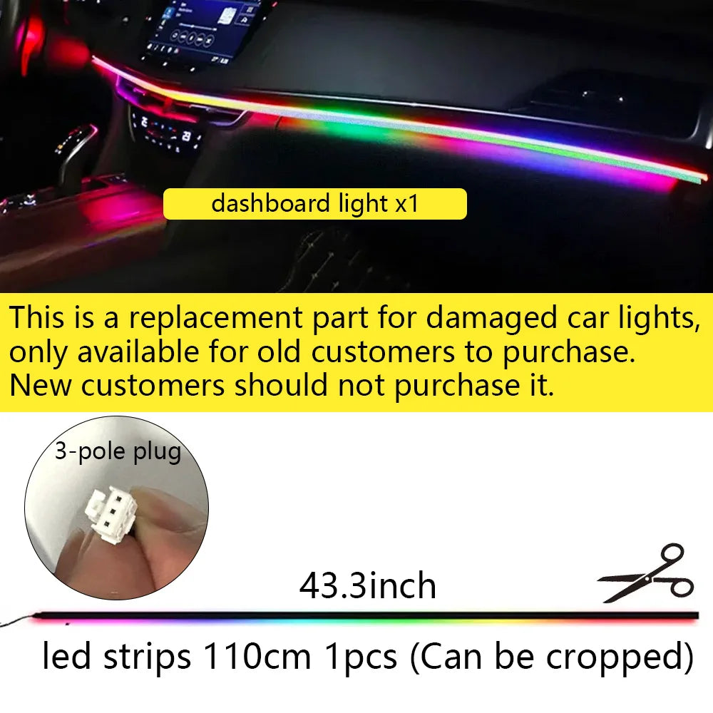 For Bentley Flying Spur 3Y/4N RGB 22in1 Ambient Light Kit
