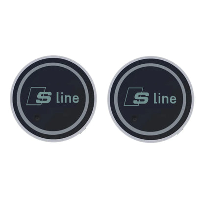 LED Cup Holder Coaster Lights for Audi A1-A8 Q Series S RS