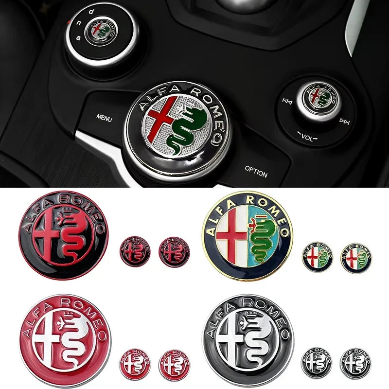 3pcs Alloy Gear Panel Stickers for Alfa Romeo Giulia/Stelvio – Car Accessories | MotorWorld Marketplace