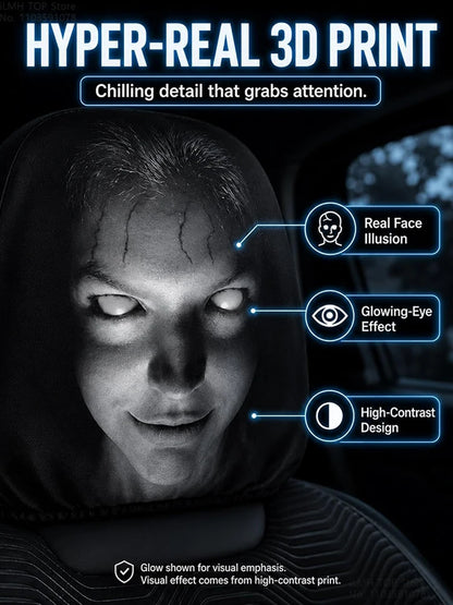 Ghost Face Universal Headrest Covers – Halloween Car Upgrade – Car Accessories | MotorWorld Marketplace