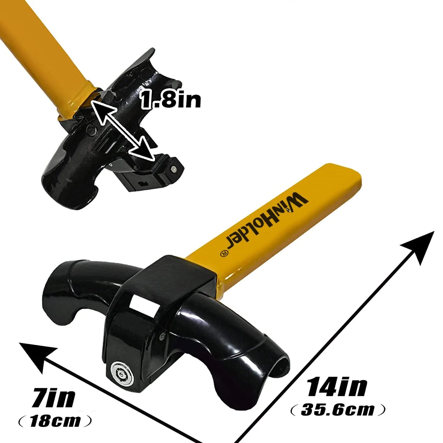 Universal Car Steering Wheel Lock – High-Security Anti-Theft T-Bar Immobilizer