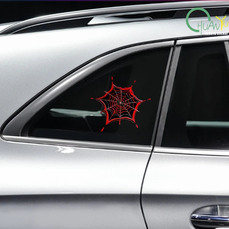 Hollow Spider Web Car Sticker – Gothic Waterproof Concealer – Car Accessories | MotorWorld Marketplace