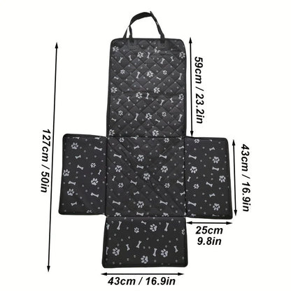 Waterproof Pet Carrier & Car Seat Cover, Foldable Black Bone Print L – Car Accessories | MotorWorld Marketplace